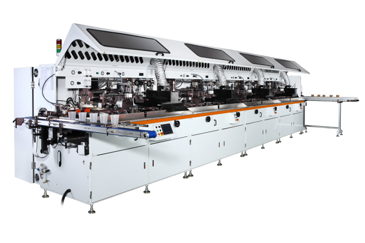 HY-767-4 Automatic High-speed Four-color Screen Printing Production Line